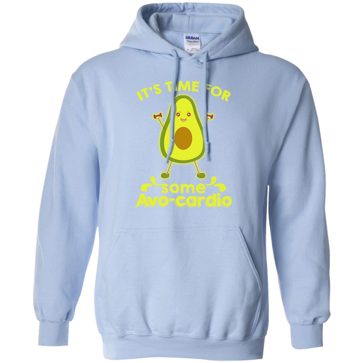 Nice-it's Time For Some Avo-cardio Avocado Fitness Gym Shirt Light Blue