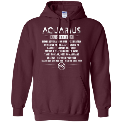 Aquarius Certified Either Love Hard Or Hate Passionately Powerful Af T-shirt