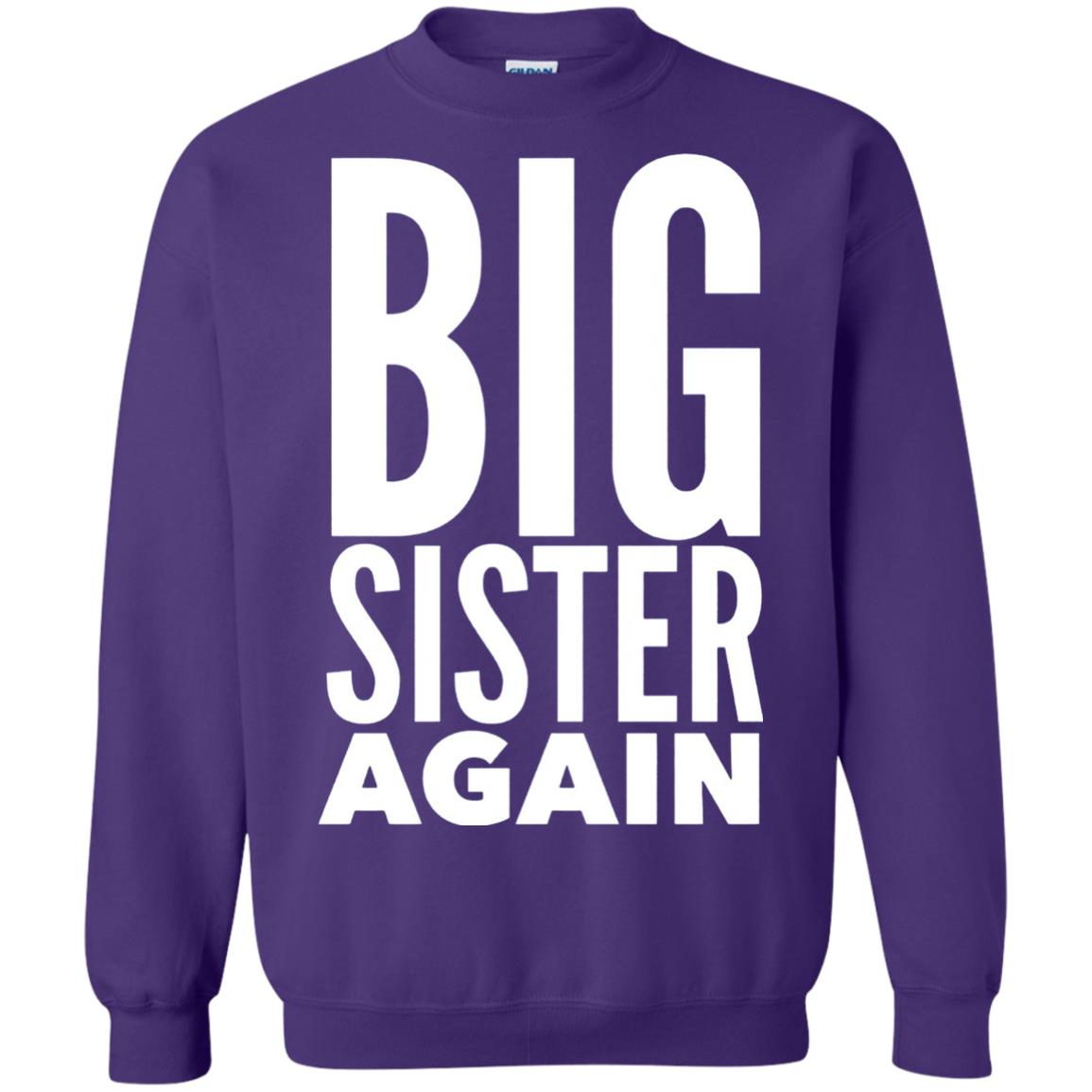 Big Sister Again Sibling Family T-shirt Purple