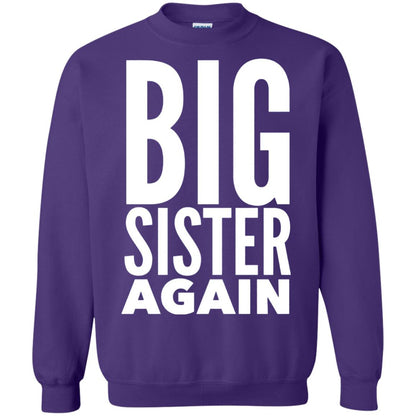 Big Sister Again Sibling Family T-shirt Purple