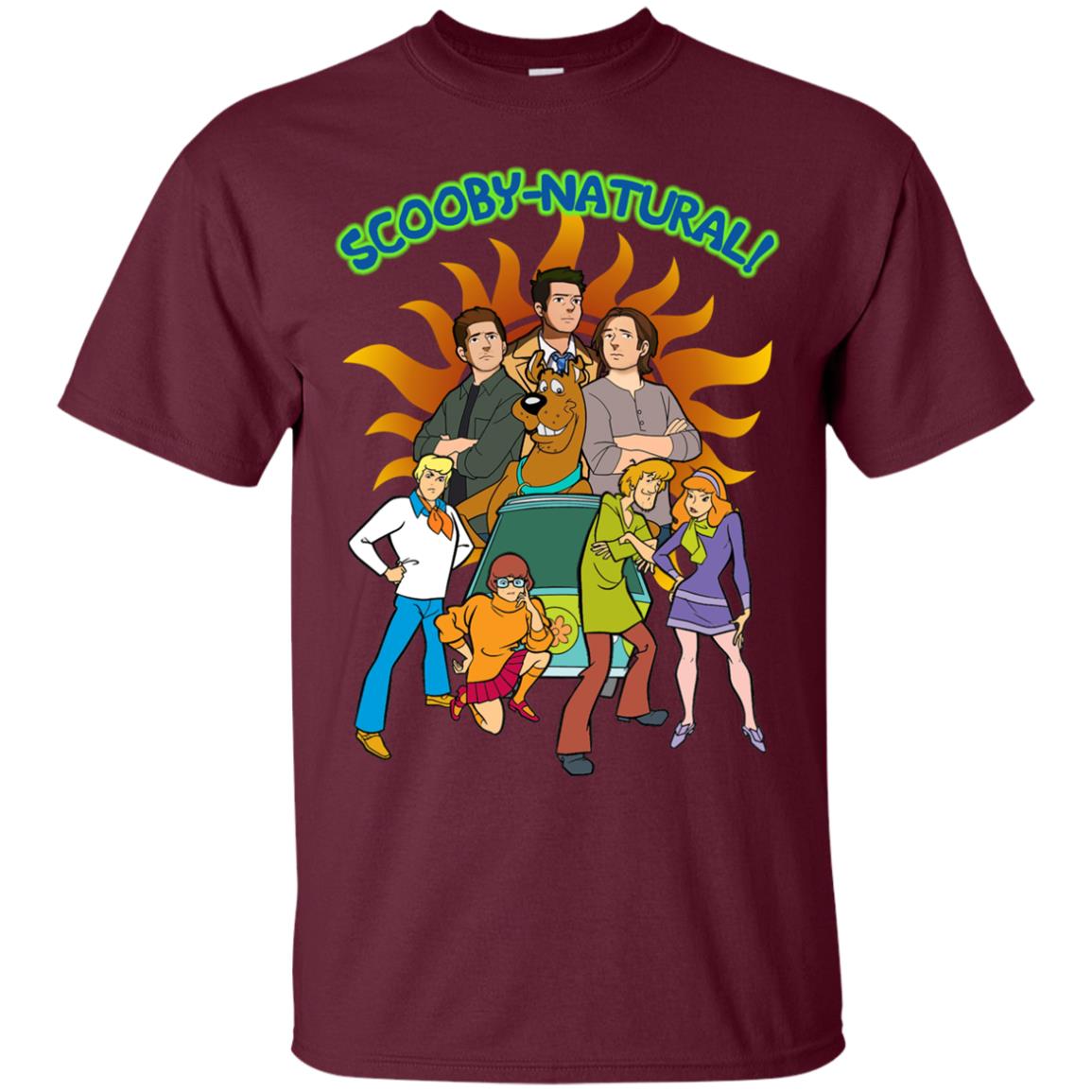 Scooby Natural Mystery Team Cartoon Shirt Maroon