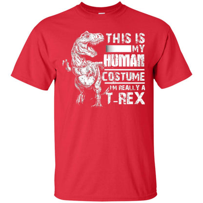 Dinosaus T-shirt This Is My Human Costume Shirt Human Red