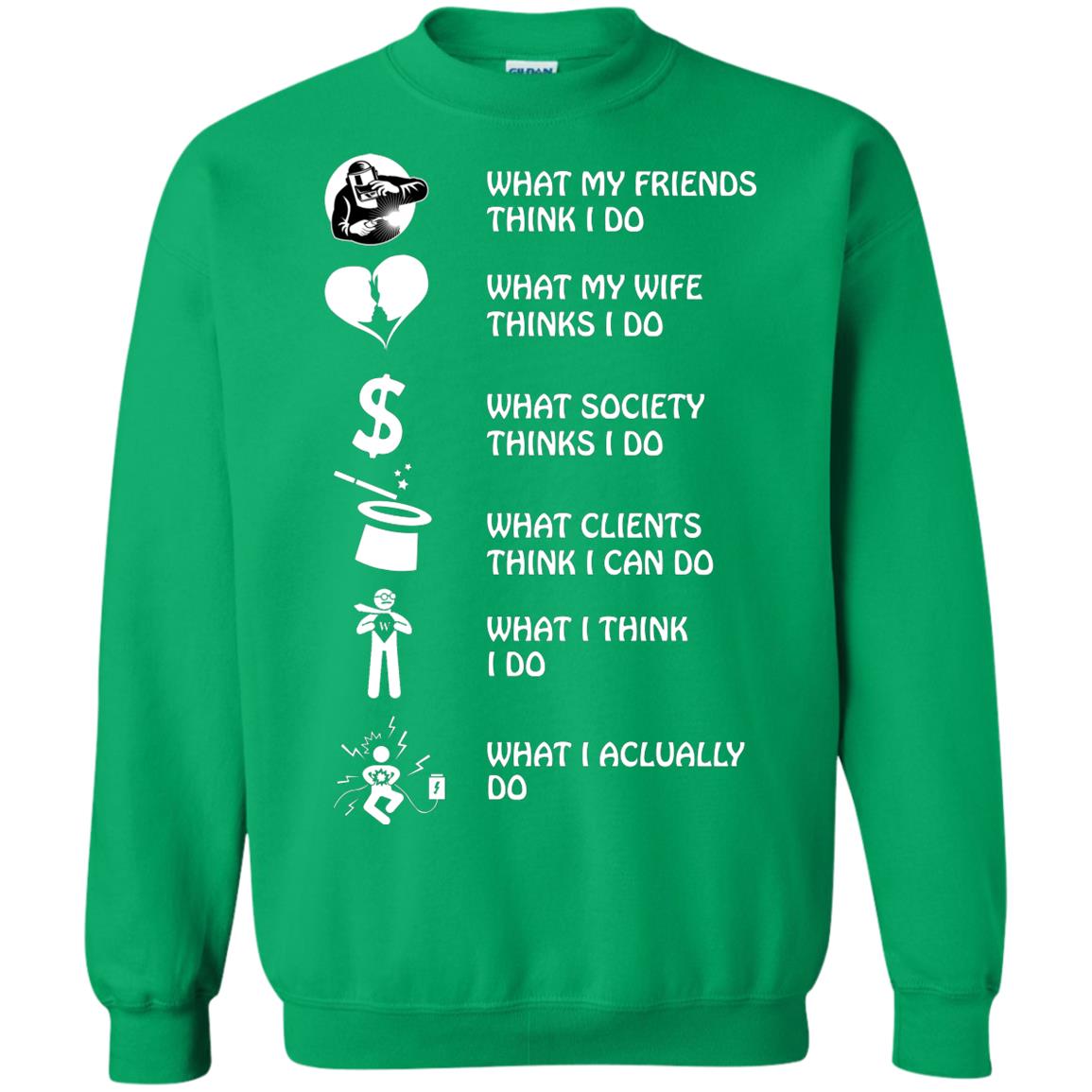 What My Friends Thinks I Do What My Wife Thinks I Do What Society Thinks I Do What Clients Thinks I Can Do What I Think I Do What I Actually Do Irish Green