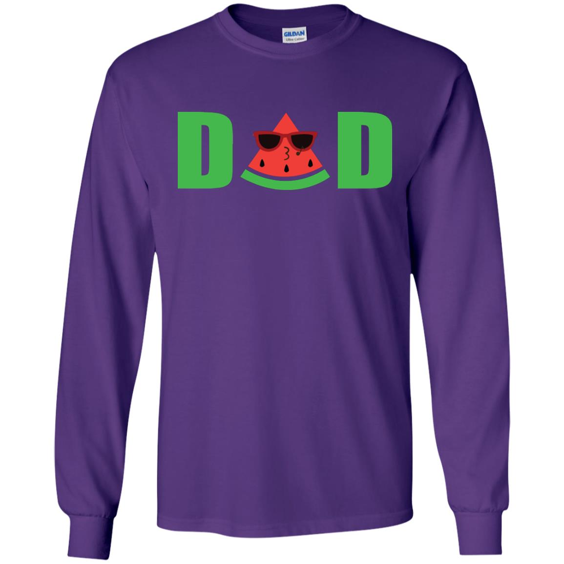 Dad Watermelon Funny Summer Melon Fruit Shirt For Daddy Purple