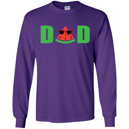 Dad Watermelon Funny Summer Melon Fruit Shirt For Daddy Purple