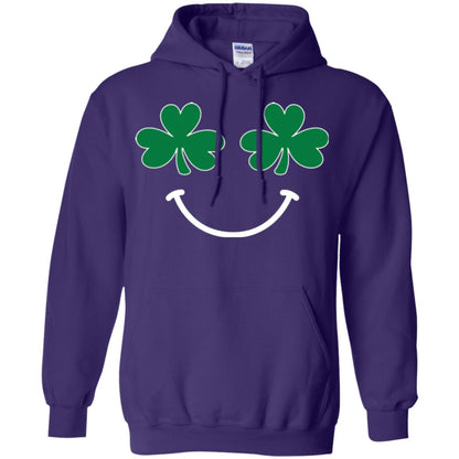 Saint Patrick's Day T-shirt Smiling Shamrocks Purple