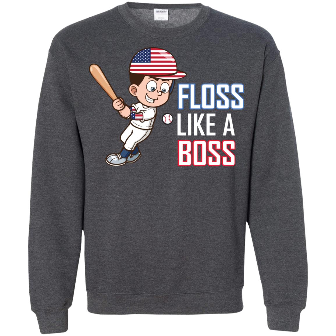 Floss Like A Boss Shirt For Baseball Players Dark Heather