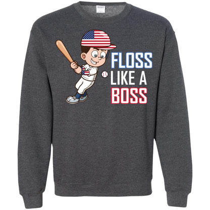 Floss Like A Boss Shirt For Baseball Players Dark Heather