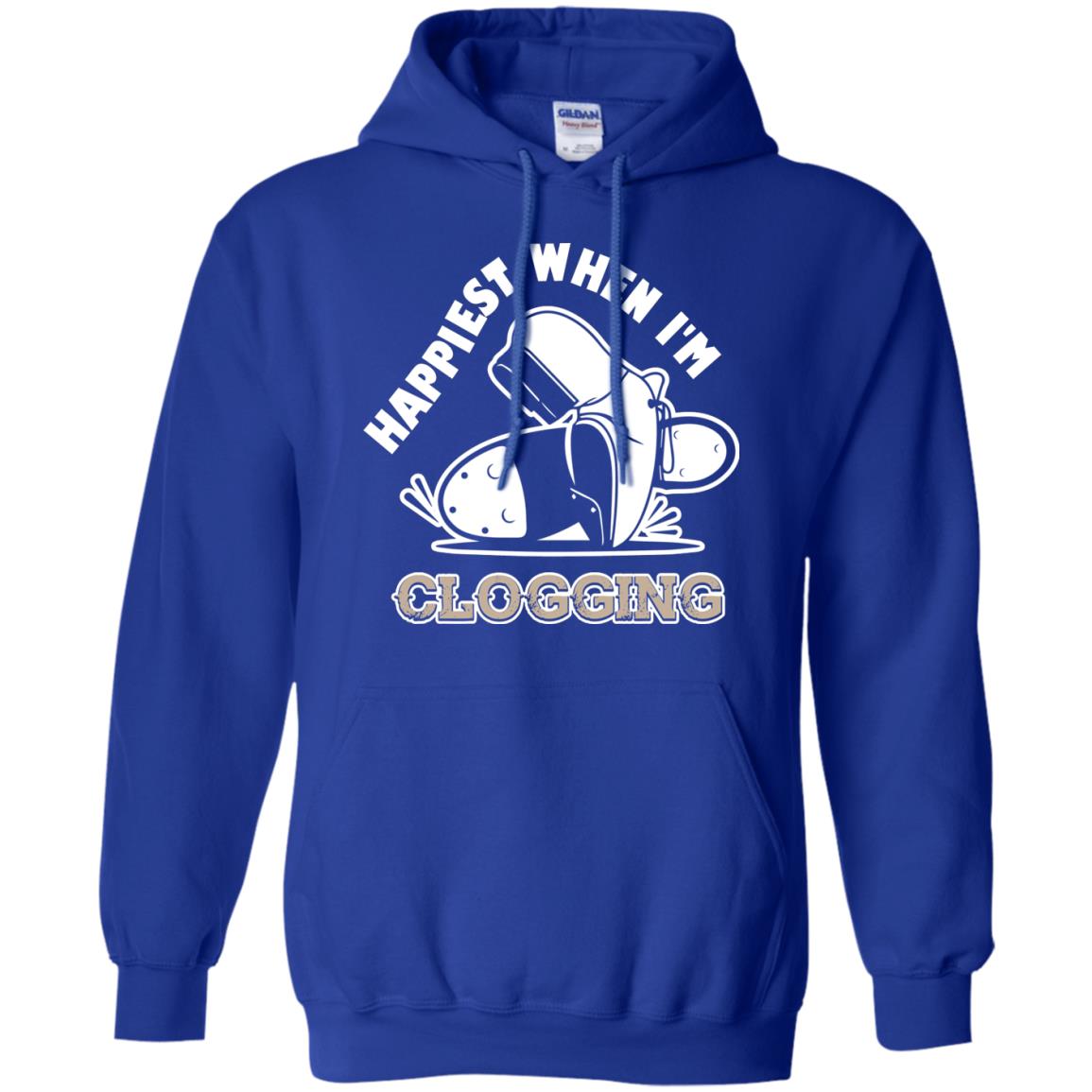 Clogger T-shirt Happiest When I'm Clogging Royal
