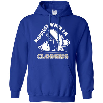 Clogger T-shirt Happiest When I'm Clogging Royal