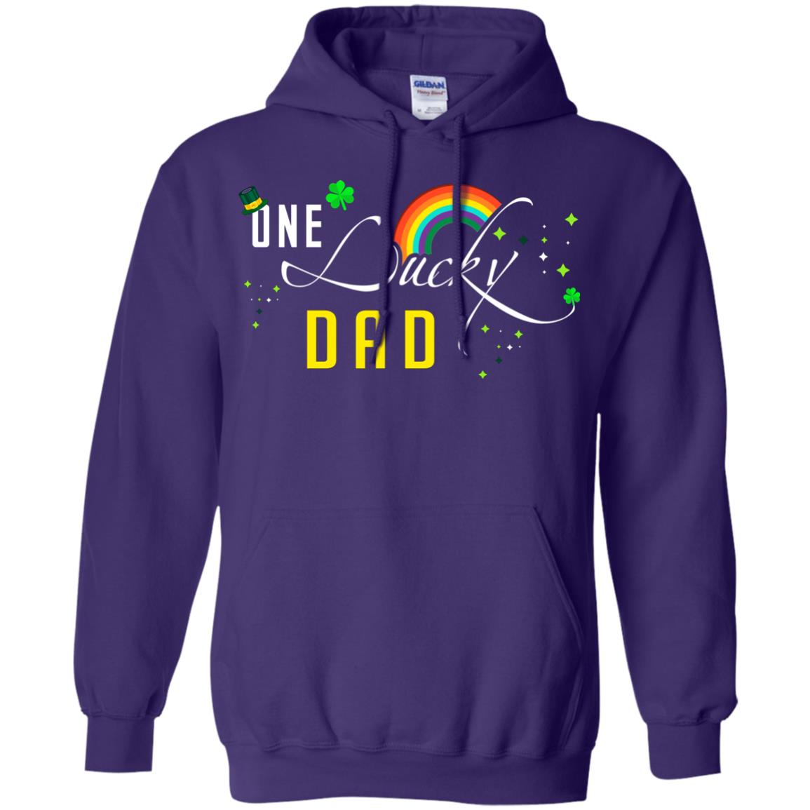 One Lucky Dad St. Patrick_s Day T-shirt Purple