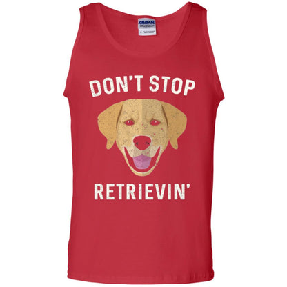 Dog Lovers T-shirt Don_t Stop Retrieving Red