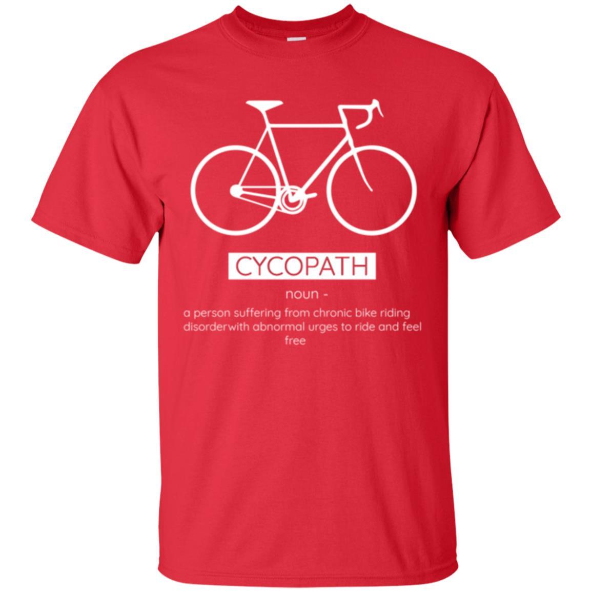 Biker T-shirt Cycopath Definition T-shirt Red