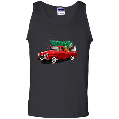 Chickens On Car Merry Christmas Gift Shirt For Mens Womens Black
