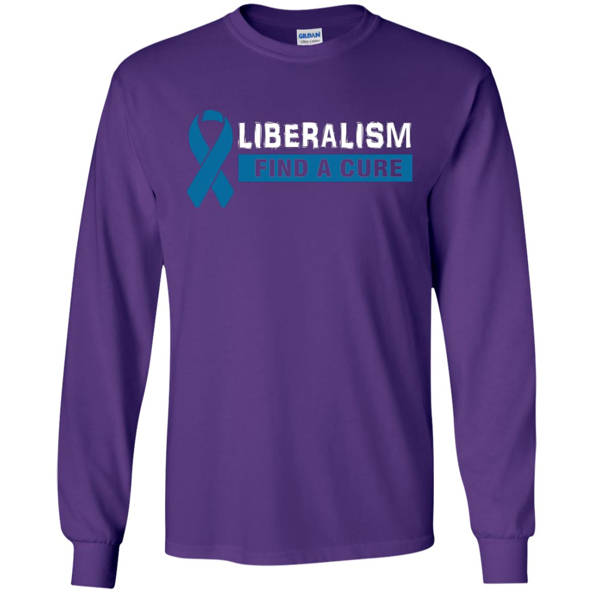 Liberalism Find A Cure Shirt Purple