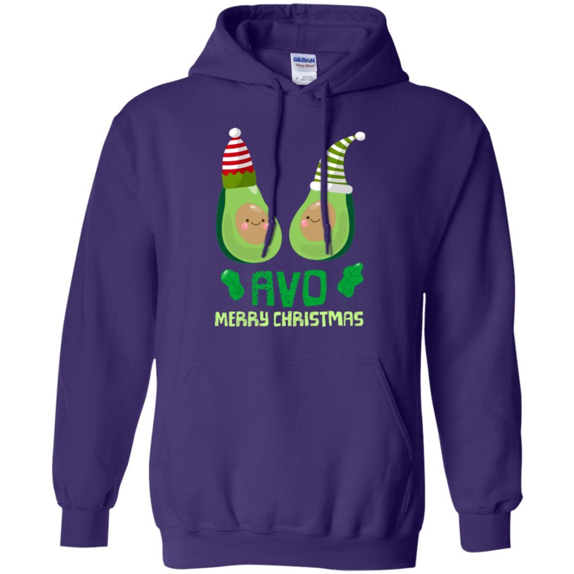 Avocado Merry Christmas T-shirt Purple