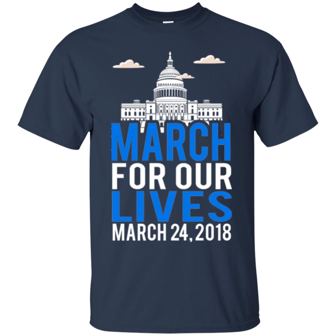 March For Our Lives Anti Gun T-shirt Navy