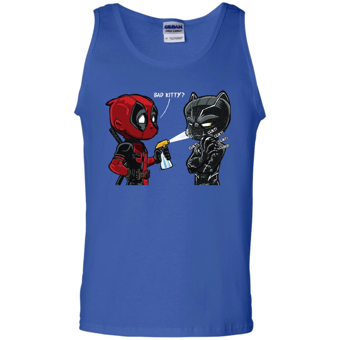 Deadpool Black Panther Bad Kitty Film Lover T-shirt Royal