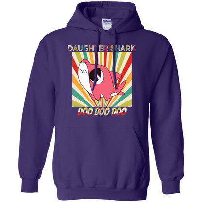 Daughter Shark Doo Doo Doo Family Shark Gift Shirt Purple
