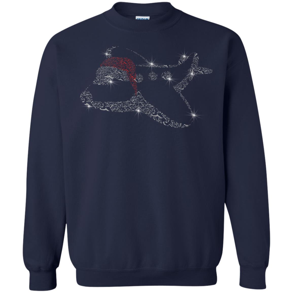 Airplane With Santa Hat Merry Christmas Gift Shirt For Mens Womens Kids Navy