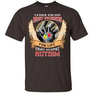 Autism Awareness T-shirt Father And Son Best Friends