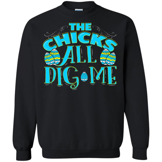 Cute Easter Shirts The Chicks All Dig Me Black