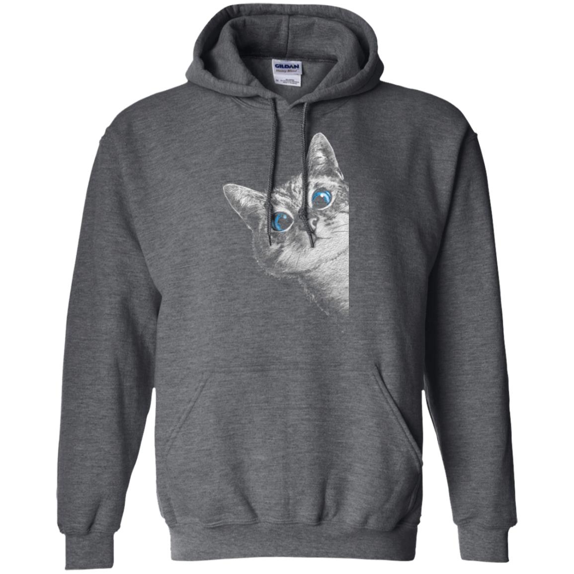 Cat Lovers T-shirt Cute Face Dark Heather