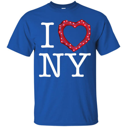 I Heart Love Ny Glowing String Lights New York T-shirt Royal