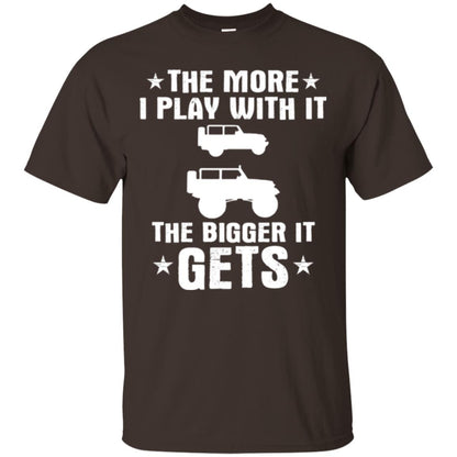 Jeep Lovers T-shirt The More I Play With It The Bigger It Get Dark Chocolate