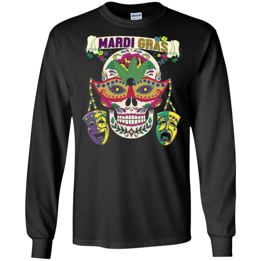 Mardi Gras Skull T-shirt Black