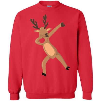 Christmas T-shirt Dabbing Reindeer Red