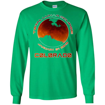 Colorado Lunar Eclipse 2018 T-shirt January 31 Irish Green