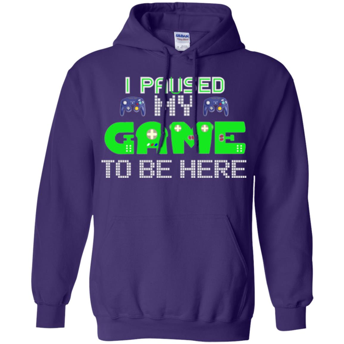 Video Gamer T-shirt I Paused My Game To Be Here Purple