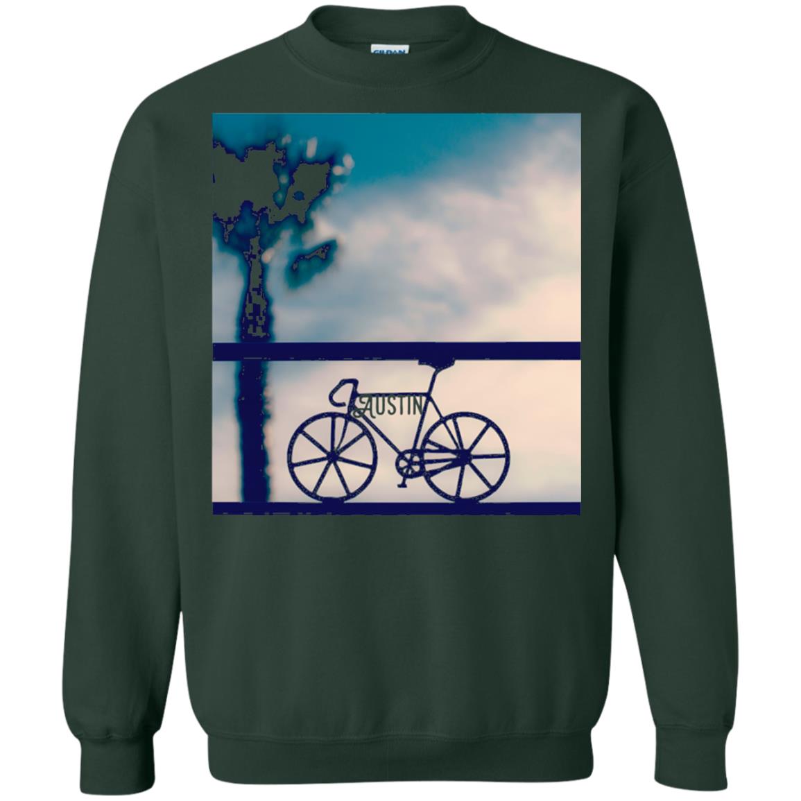 Biking In Austin T-shirt Forest Green
