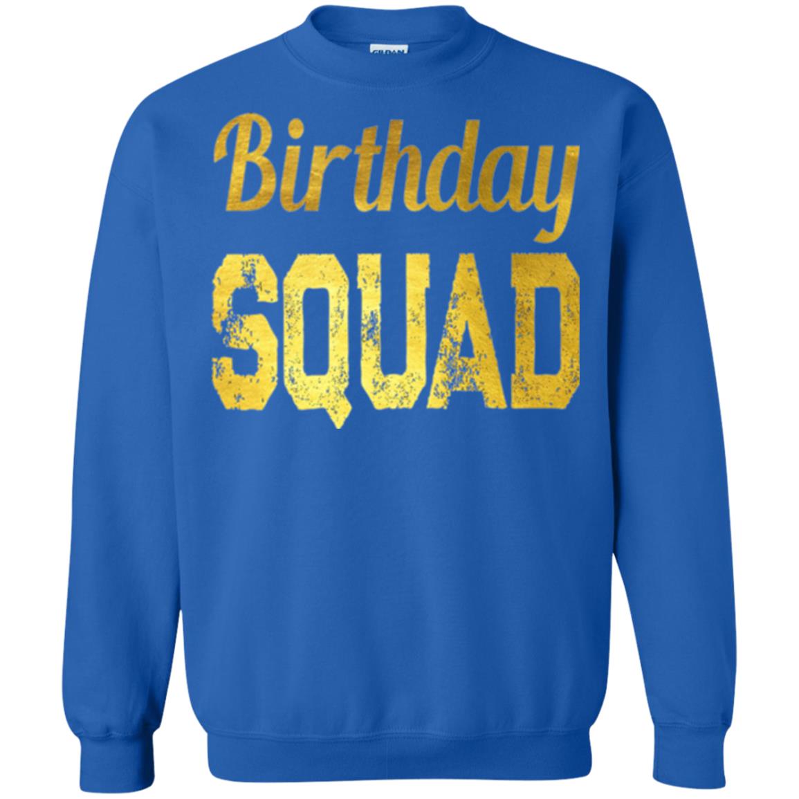 Birthday Squad Gold T-shirt Royal