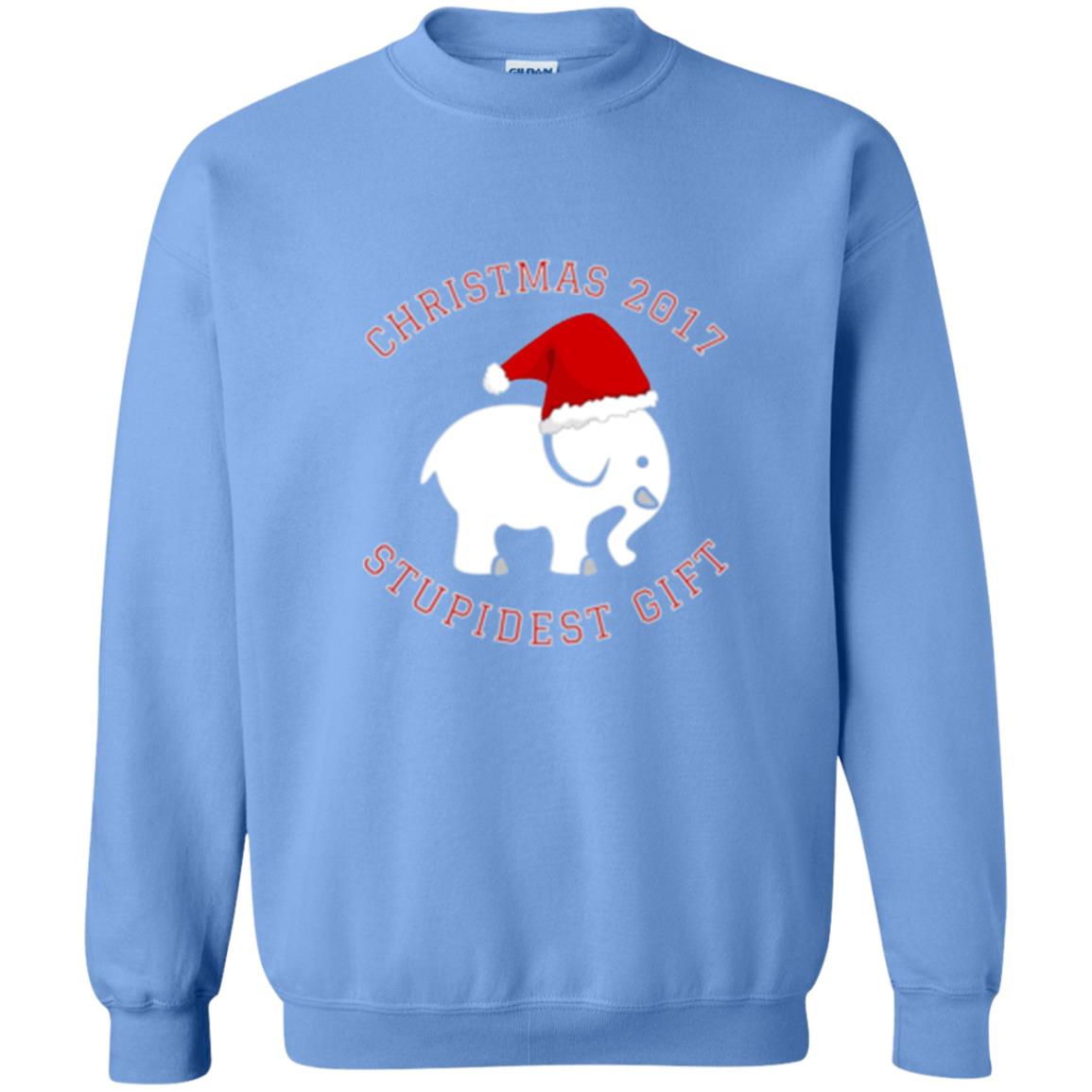 Christmas T-shirt White Elephant Christmas 2017 Stupidest Gift Carolina Blue