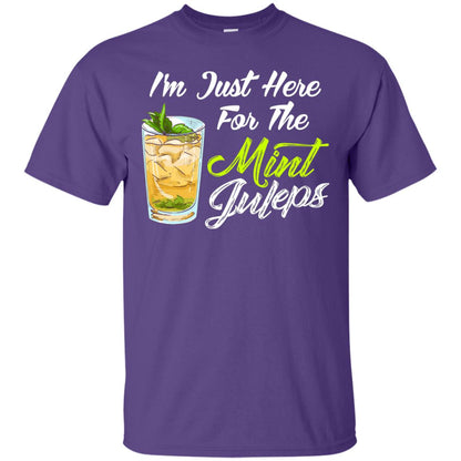 Im Just Here For The Mint Juleps Funny Kentucky Shirt Purple