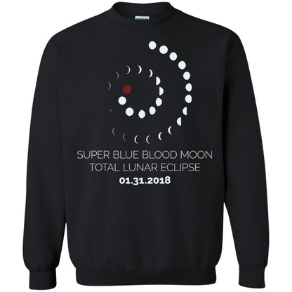 Super Blue Blood Moon Total Lunar Eclipse 2018 T-shirt Black