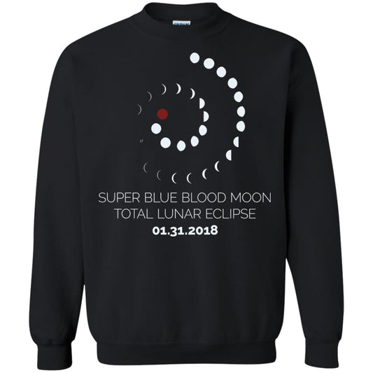 Super Blue Blood Moon Total Lunar Eclipse 2018 T-shirt Black