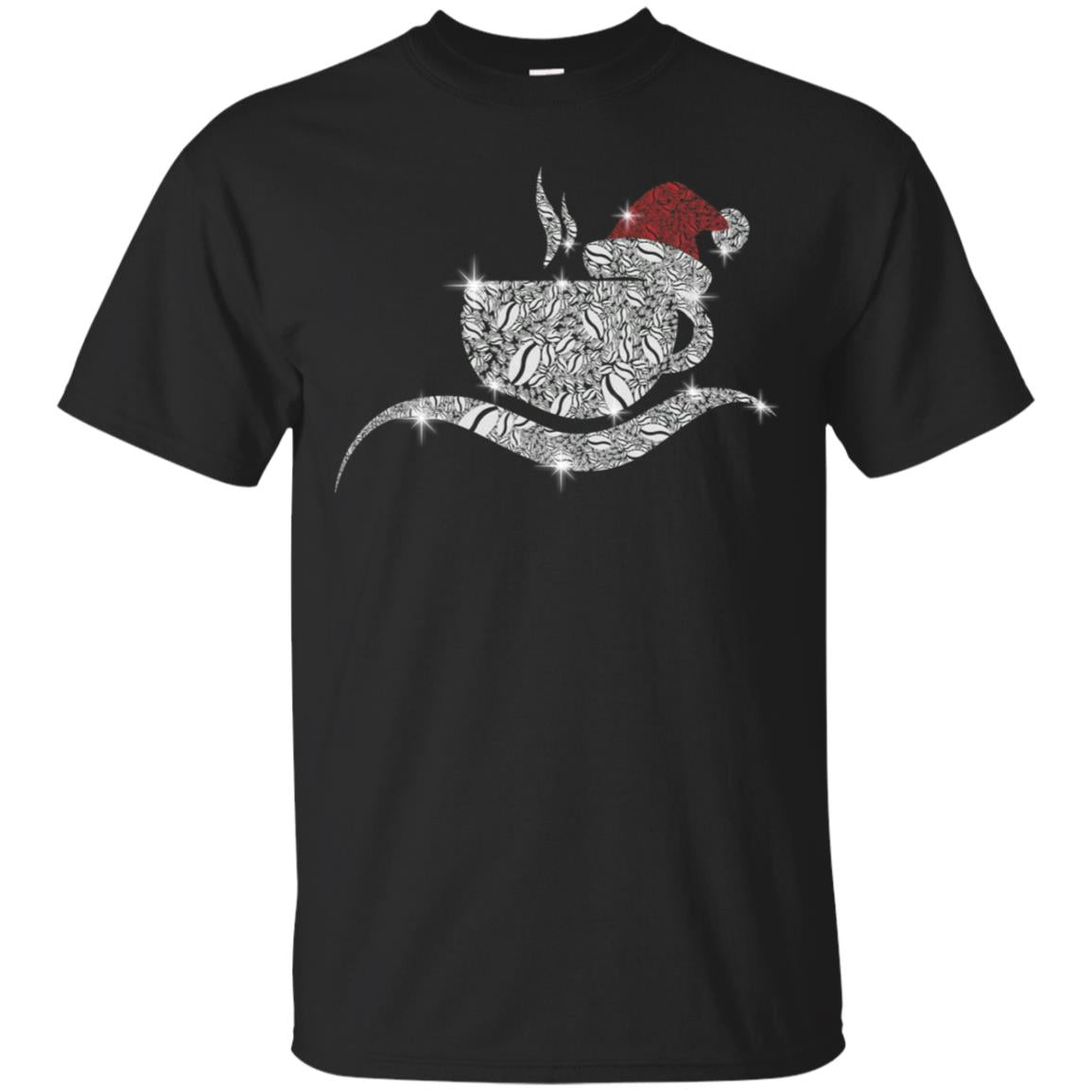 Coffee Glass Christmas Gift Drinking Lovers Shirt Black