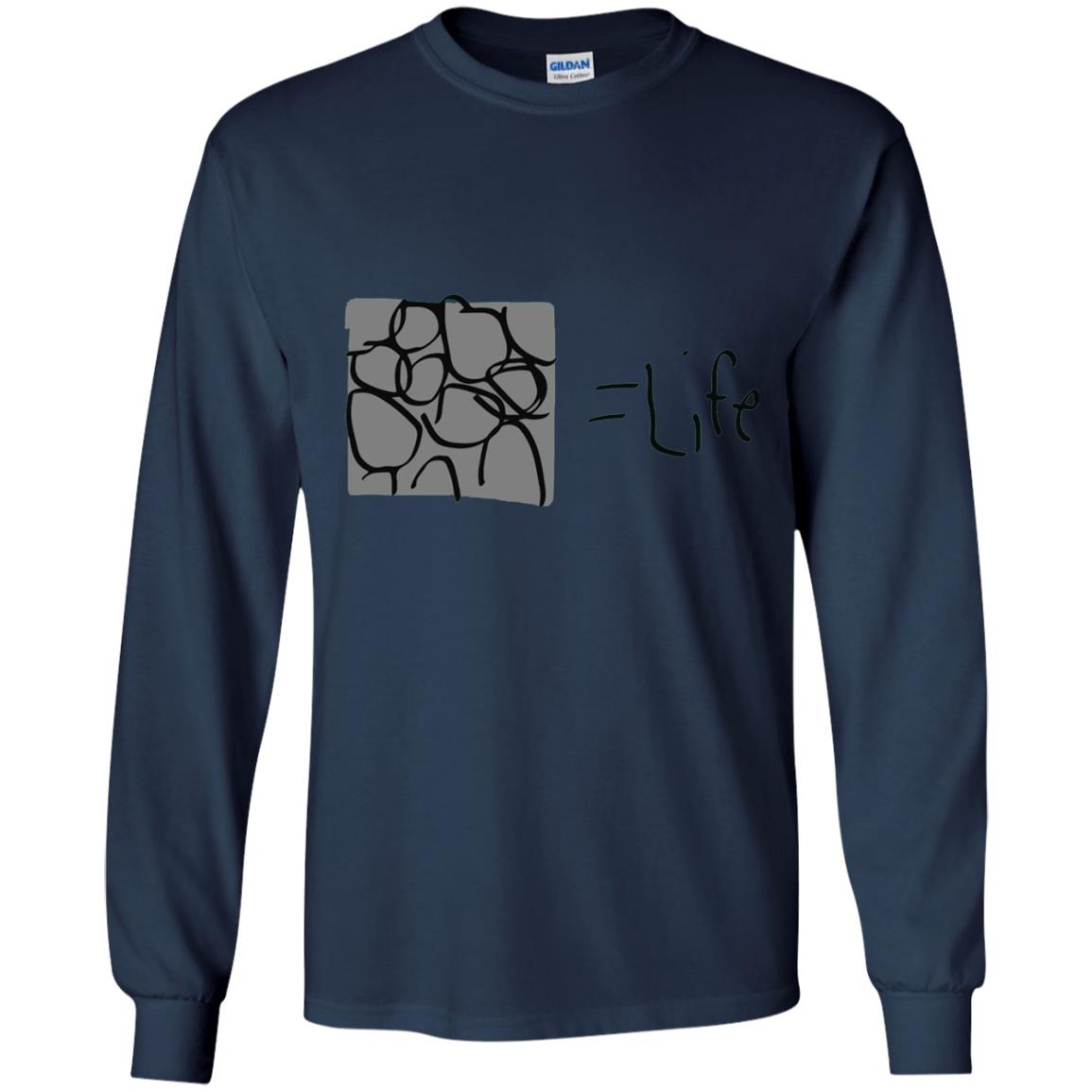 Cobblestone Equals Life Video Game Gamers Shirt Navy