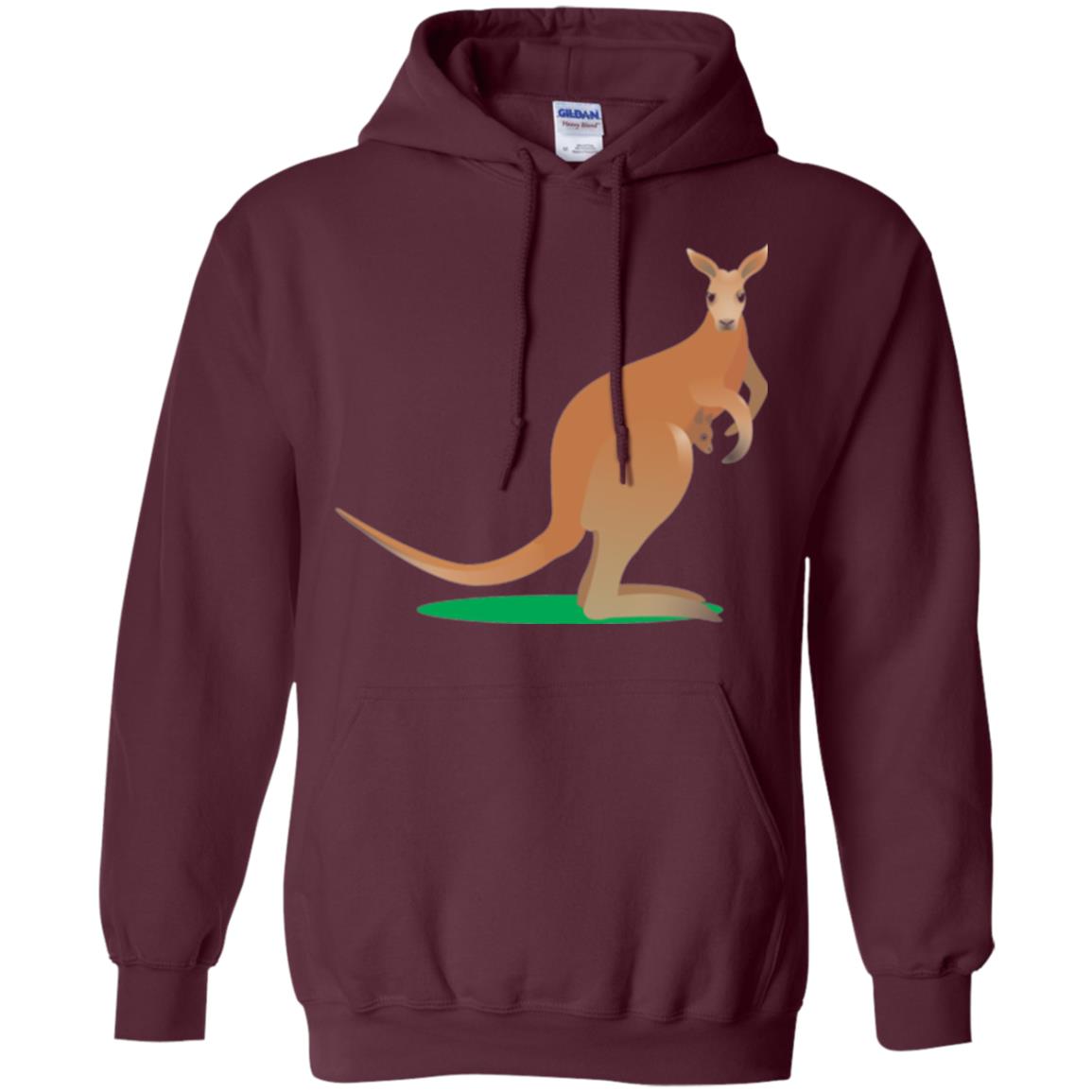 Mom Baby Kangaroo In Pouch Joey T-shirt Maroon