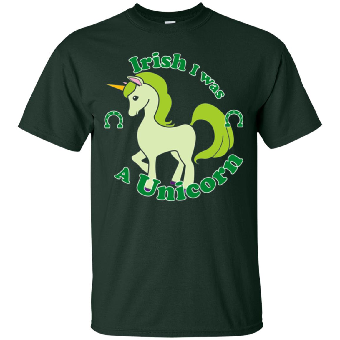 St. Patrick_s Day Unicorn T-shirt Cute Unicorn Forest Green