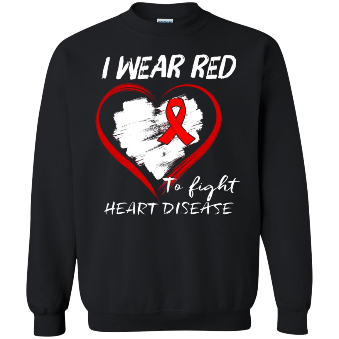 I Wear Red To Fight Heart Disease Shirt Black
