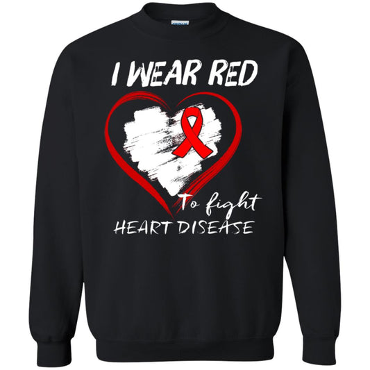 I Wear Red To Fight Heart Disease Shirt Black