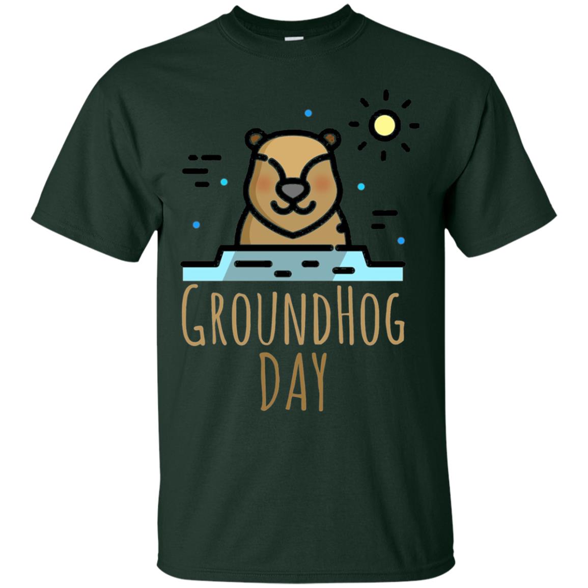 Happy Groundhog Day T-shirt Feb 2nd Forest Green