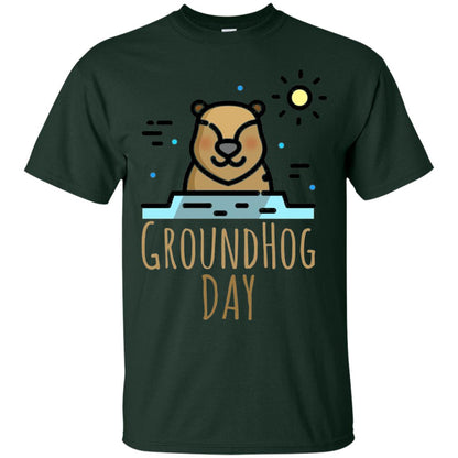 Happy Groundhog Day T-shirt Feb 2nd Forest Green