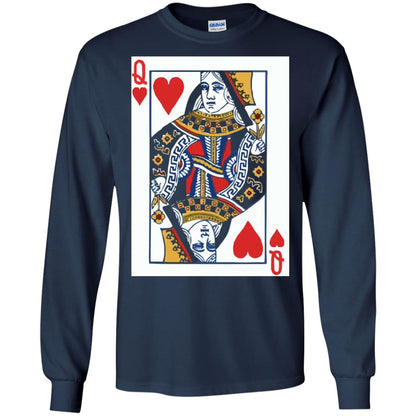 Valentines Day T-shirt Queen Of Hearts Cards Couple Navy
