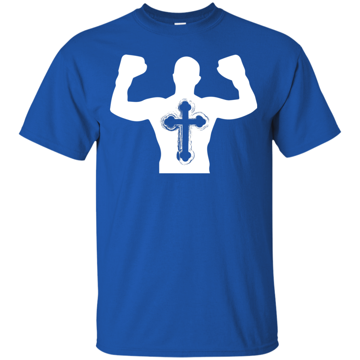 Christian Gym Exercise Workout T-shirt Royal