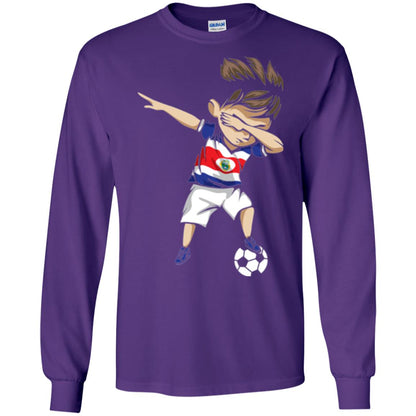 Dabbing Soccer Boy Costa Rica Jersey Football Shirt Purple
